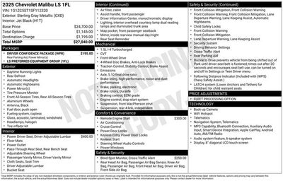 2025 Chevrolet Malibu LS 1FL