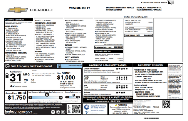 2024 Chevrolet Malibu LT 1LT