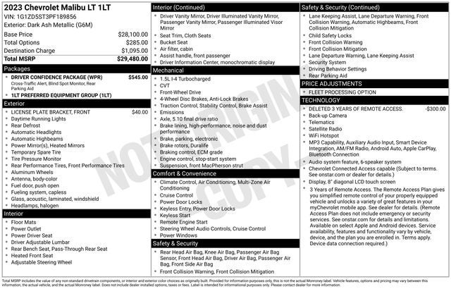 2023 Chevrolet Malibu LT 1LT