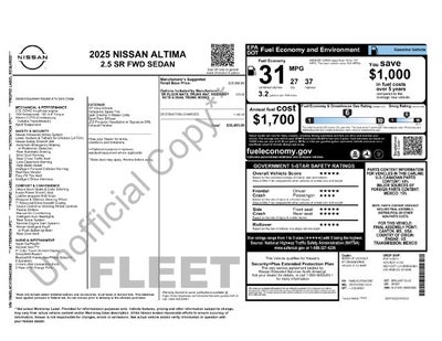 2025 Nissan Altima 2.5 SR