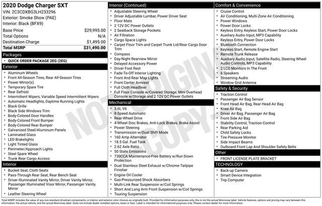 2020 Dodge Charger SXT