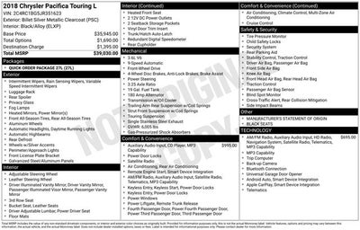 2018 Chrysler Pacifica Touring L