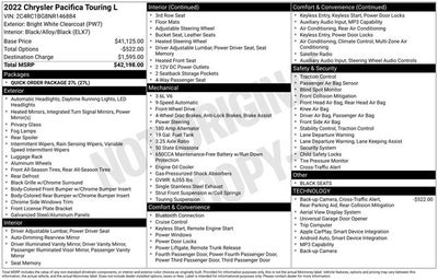 2022 Chrysler Pacifica Touring L