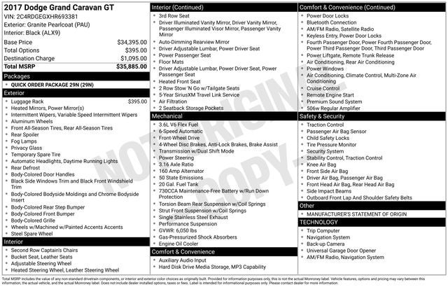 2017 Dodge Grand Caravan GT