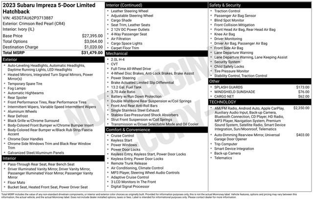 2023 Subaru Impreza Limited