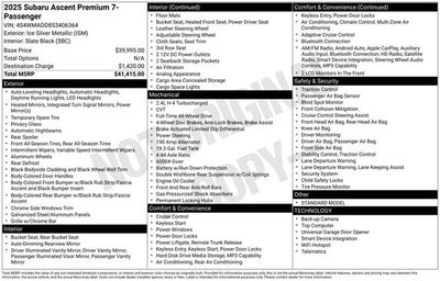 2025 Subaru Ascent Premium