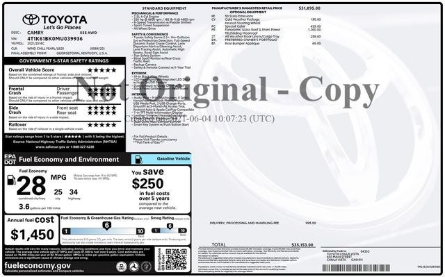 2021 Toyota Camry XSE