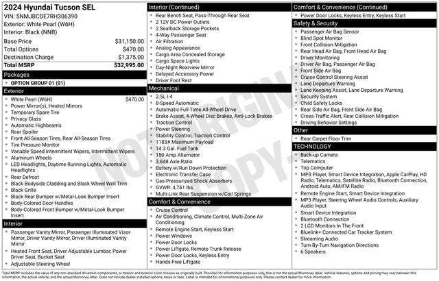 2024 Hyundai Tucson SEL