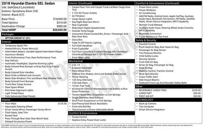 2018 Hyundai Elantra SEL
