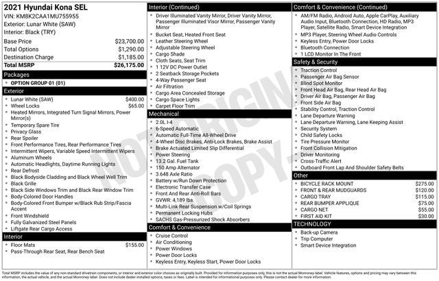 2021 Hyundai Kona SEL