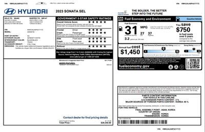 2023 Hyundai Sonata SEL