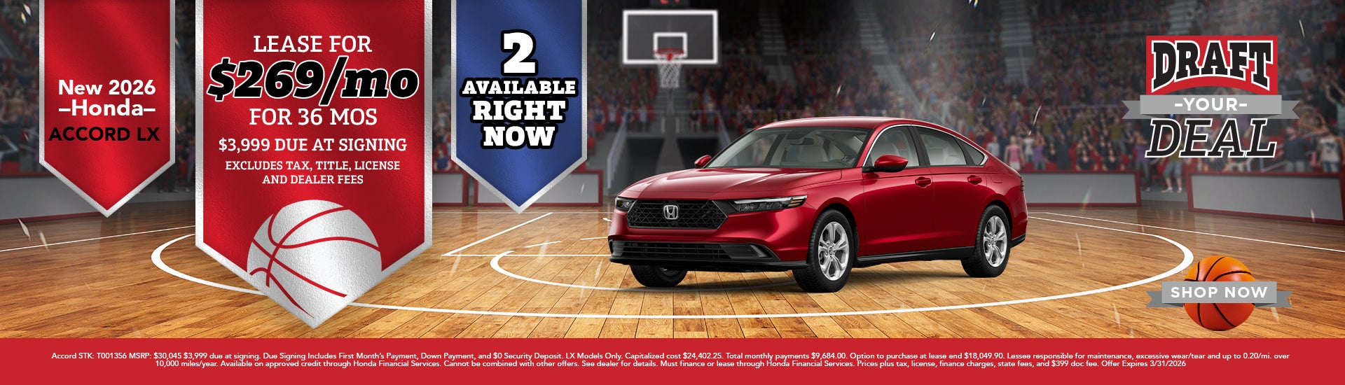 New 2026 Honda Accord LX - 2 Available Right Now
