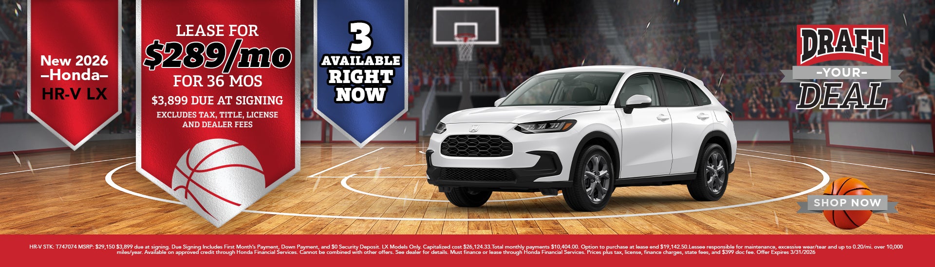  New 2026 Honda HR-V LX - 3 Available Right Now