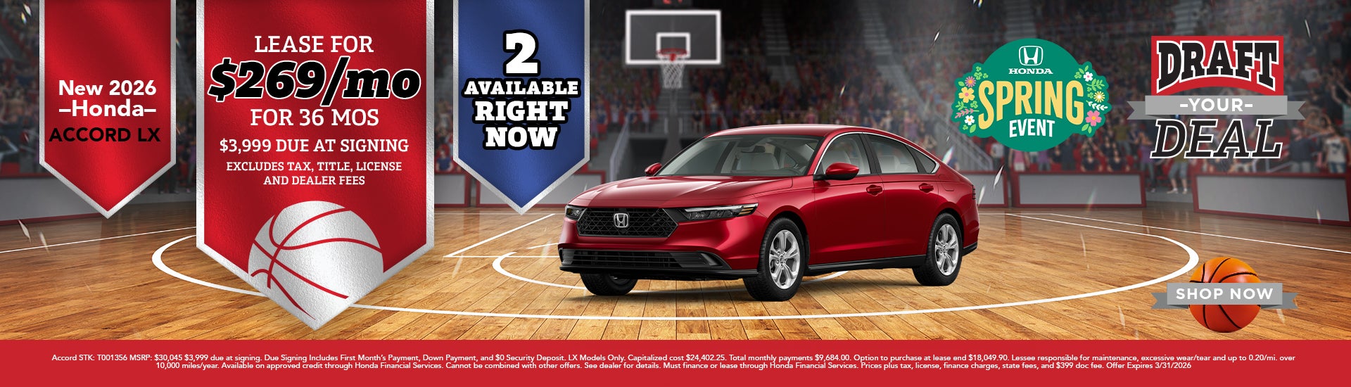 New 2026 Honda Accord LX - 2 Available Right Now